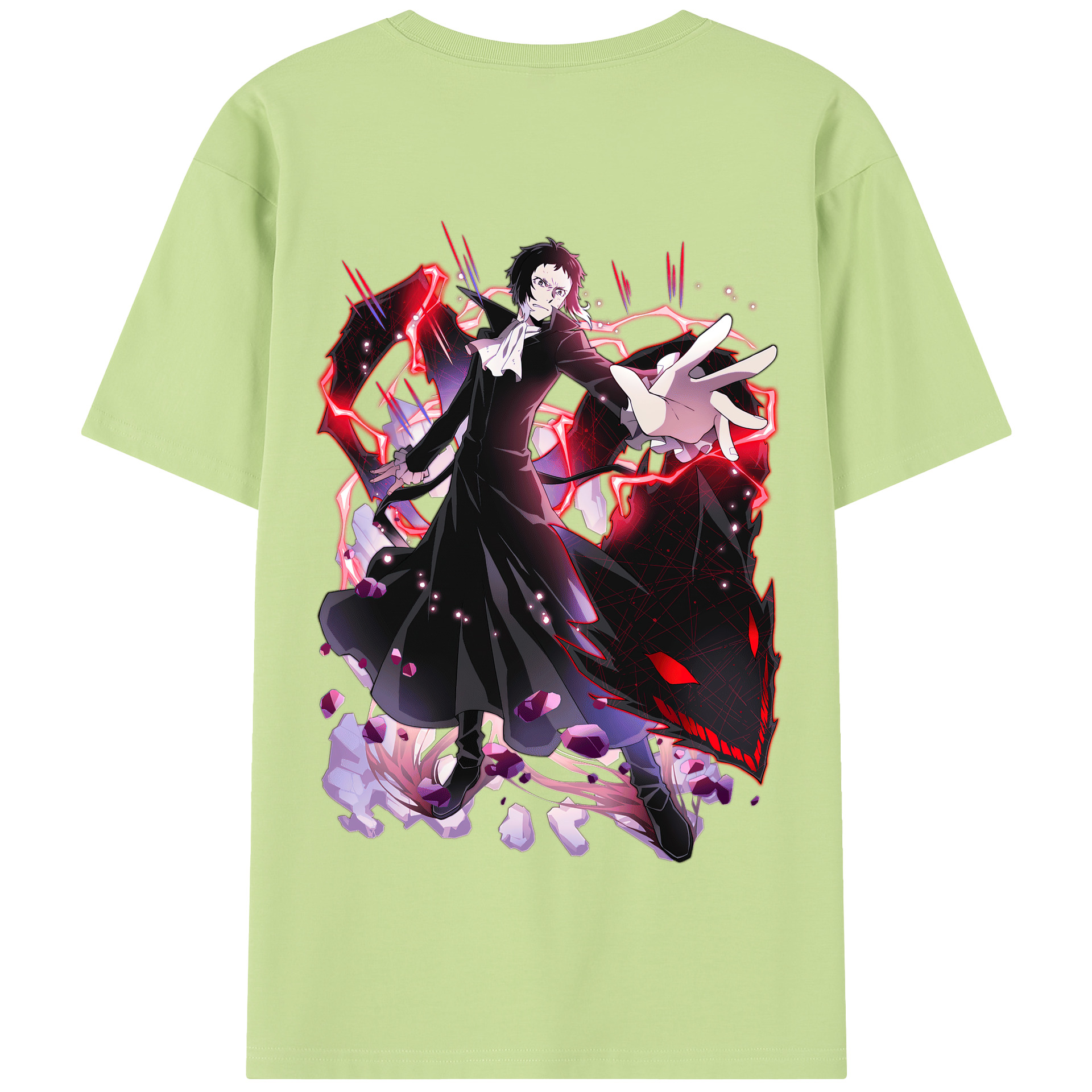 （画像用） 文豪ストレイドッグス Bungo Stray Dogs 綿100％半袖Tシャツ（背面プリント）